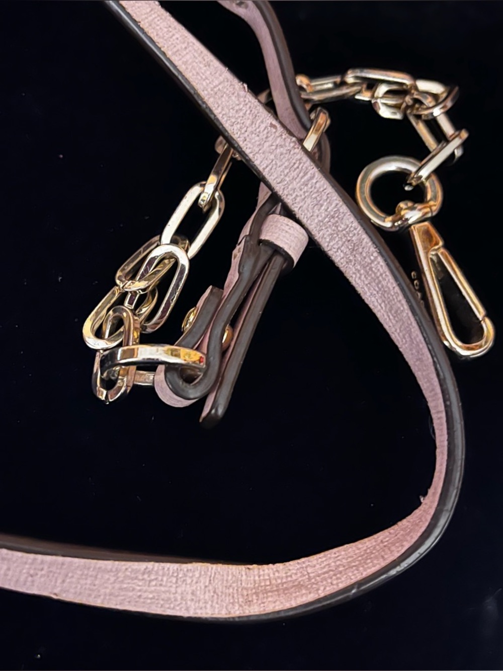 Coach Pink Leather Chain Replacement Strap